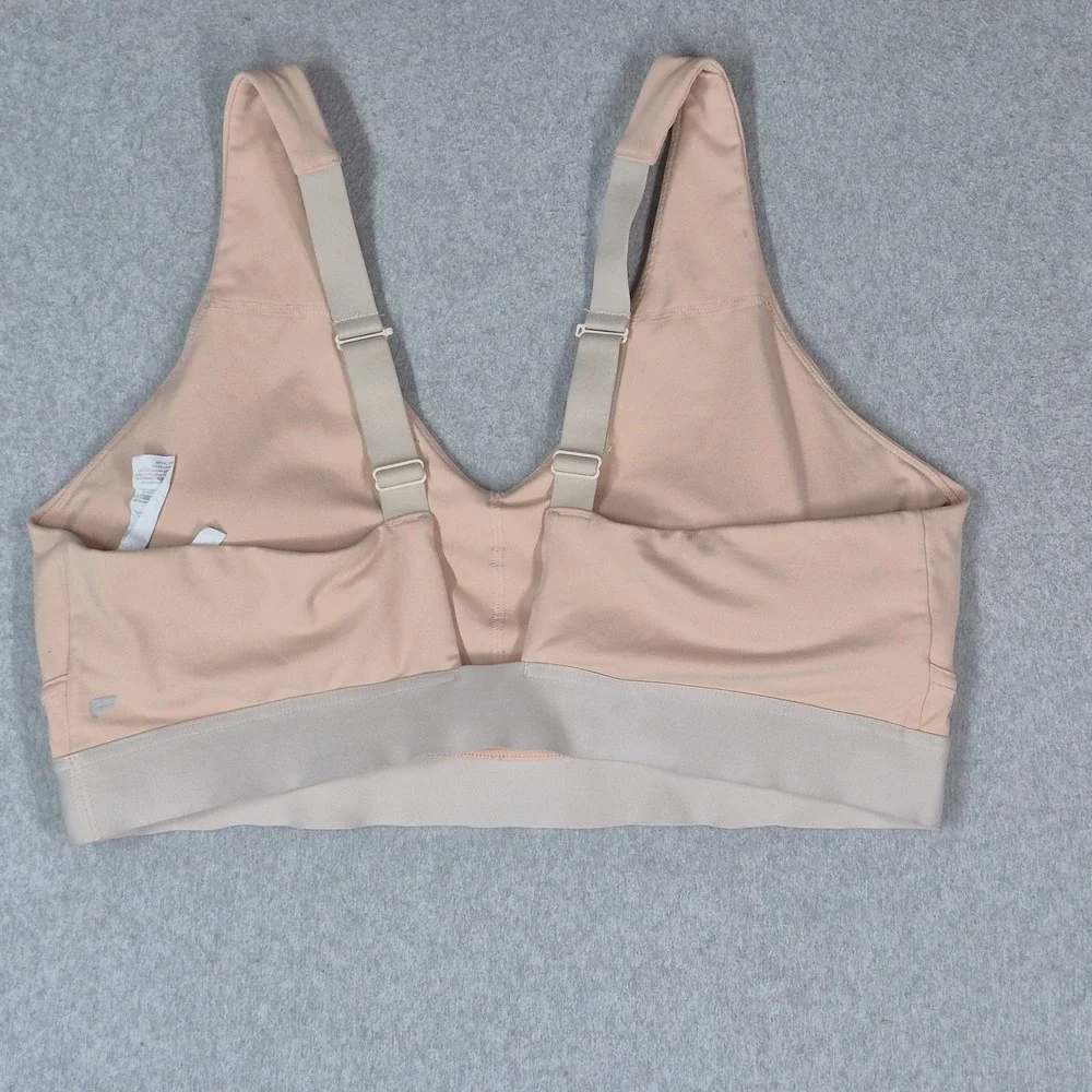 Fabletics Women Sports Bra 4X Beige Wireless Strap Adjustable Pullover